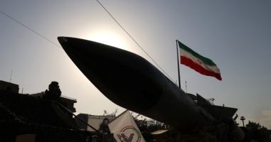 The S-200 missile system is displayed during the Iranian defence week, in a street in Tehran, Iran