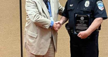 JCPD officer named 'Officer of the Year' for service during Helene