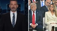 Jimmy Kimmel roasts President Trump for dozing off next to Melania Trump at his "G.I. Joe-themed birthday party": "The closest he gets to sleeping with his wife"
