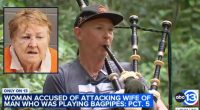 Judge's wife allegedly commits assault over bagpipes in park