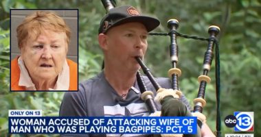 Judge's wife allegedly commits assault over bagpipes in park