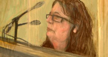 A courtroom sketch of Erin Patterson.