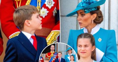 Kate Middleton's firm command to Prince Louis on palace balcony revealed by lip reader