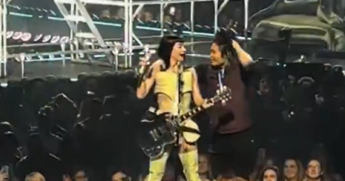 Fan storms the stage during Katy Perry concert