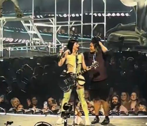 Fan storms the stage during Katy Perry concert