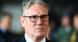 Keir Starmer, Britain's Prime Minister, speaking to the media.