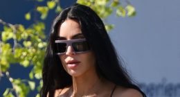 Kim and Khloe Kardashian spotted at the airport leaving Venice