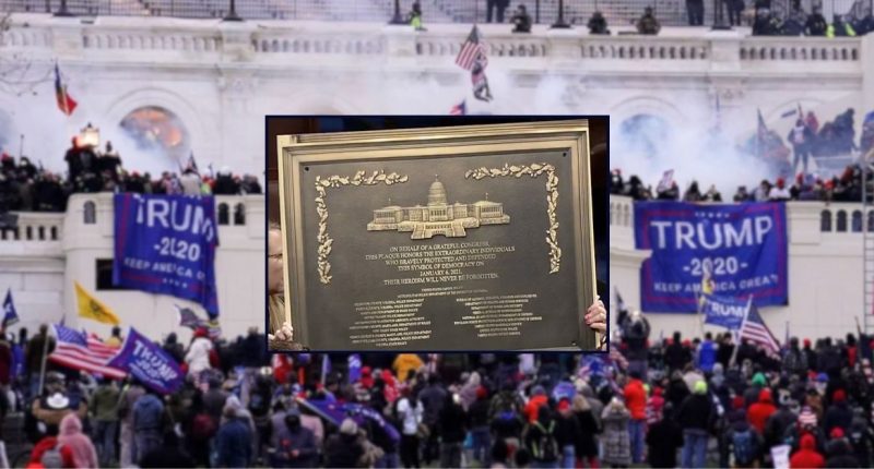 Lawsuit filed over Trump 'refusing' to hang Jan. 6 plaque