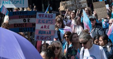 Transgender rights protest march.