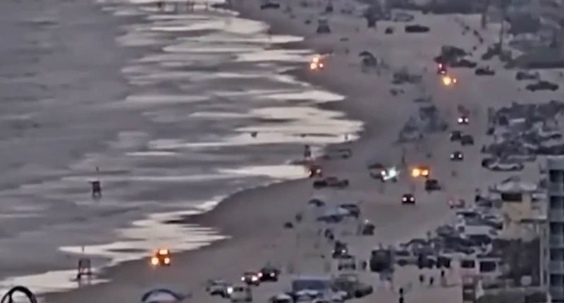 Lighting strikes THREE people on same Florida beach in blue-sky storm
