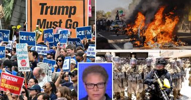 Los Angeles Mayor Karen Bass blames riots on ICE agents upholding law