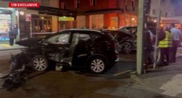 Newtown crash leaves five injured