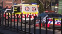 Emergency services rushed to Devï»¿onshire Street in Surry Hills before 1.30pm.