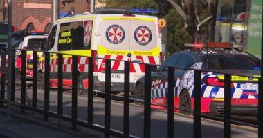 Emergency services rushed to Devï»¿onshire Street in Surry Hills before 1.30pm.