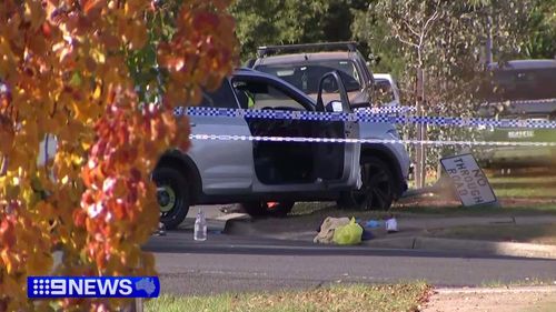 A man has been found in the middle of a Melbourne street with a gunshot wound after crashing his car.