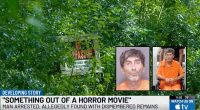Man lounged on couch surrounded by wife's remains: Cops