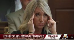 A woman sentenced to three years in prison for having a sexual relationship with a student.