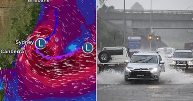 Millions of Australians are being warned to prepare for a 'bomb cyclone' which is set to wreak havoc across large swathes of the east coast. Severe weather warnings have been issued for NSW , eastern Victoria and southeast Queensland as the explosive 'cyclone' develops off the coast and heads inland. Damaging winds reaching up to 110km/h, along with large coastal swells and heavy rain are forecast to hit from Tuesday morning.