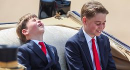 Moment Prince Louis leaves George giggling during Trooping the Colour