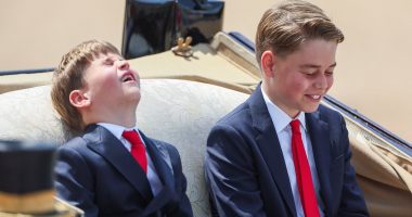 Moment Prince Louis leaves George giggling during Trooping the Colour