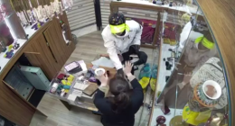 CCTV footage has captured the moment a man stole more than  $100,000 worth of jewellery from a family-run store in the Sydney CBD.