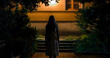 An image collage containing 1 images, Image 1 shows Silhouette of a woman walking away at night