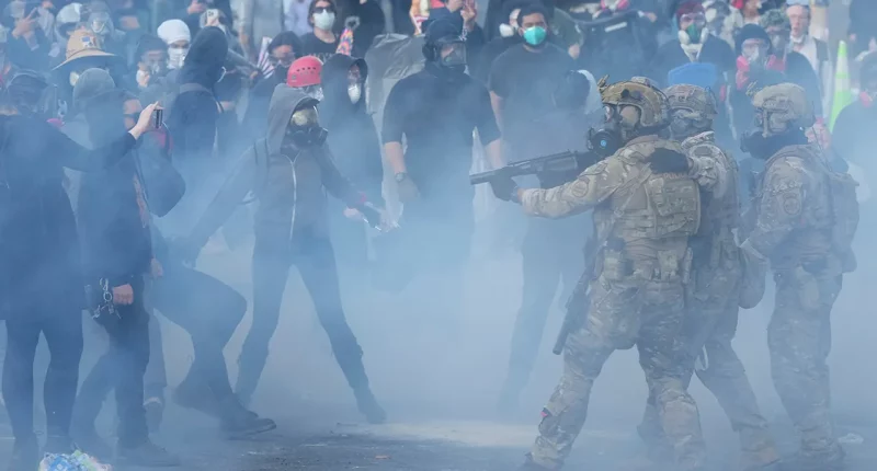 Multiple arrests near Portland ICE building after police declare riot