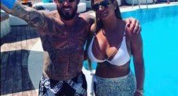 Thomas and Coleen Campbell by a pool.