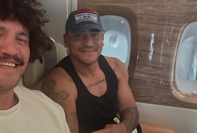 Kevin Proctor (left, pictured with Jordan Simi, right) has revealed to fans on Instagram that he is 'doing good' after being involved in a sickening collission during a 'run it straight' event