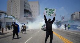 National Guard faces off with protesters hours after arriving in Los Angeles on Trump's orders