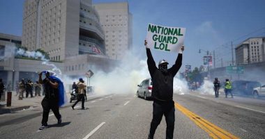 National Guard faces off with protesters hours after arriving in Los Angeles on Trump's orders