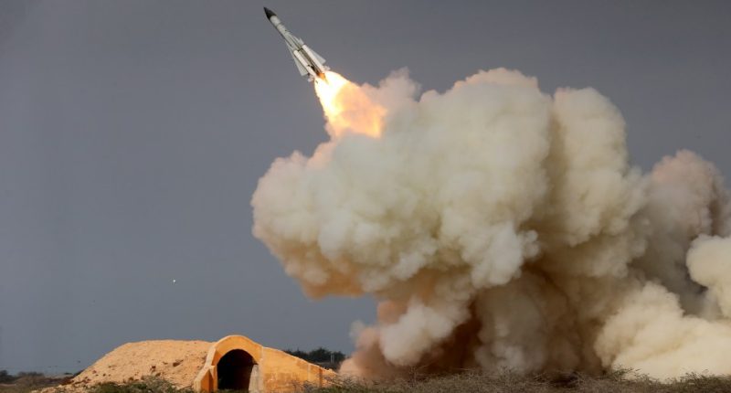 S-200 missile launch during military drill.