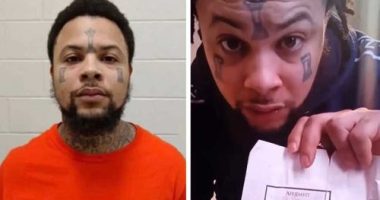 Jail escapee Antoine Massey is believed to have posted a video on social media (screenshot at right).