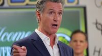 Governor Gavin Newsom speaking at Clinton Elementary School in Compton.