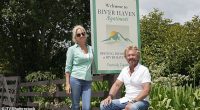Noel Edmonds (right) and his wife Liz (left) were forced to 'grab their dogs and flee their home' after a terrifying ordeal at their New Zealand home
