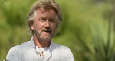 Noel Edmonds (pictured) fought back tears as he recounted 'very dark times' and suicidal thoughts