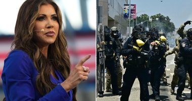 Noem doesn't rule out use of active duty troops to quell LA rioters