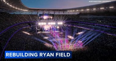 Northwestern University marks 1 year of construction for new Ryan Field facility, Wildcats football team playing at temporary site