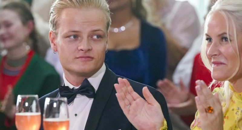 Marius Borg Høiby and his mother, Crown Princess Mette-Marit, at an event.
