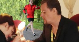 Now that's how you get ready for V Festival! Eddie Izzard starts day with a jog and manicure before headlining comedy stage