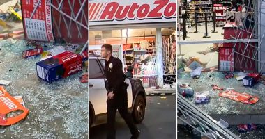 Over 100 looters ransack AutoZone in possible LA street takeover