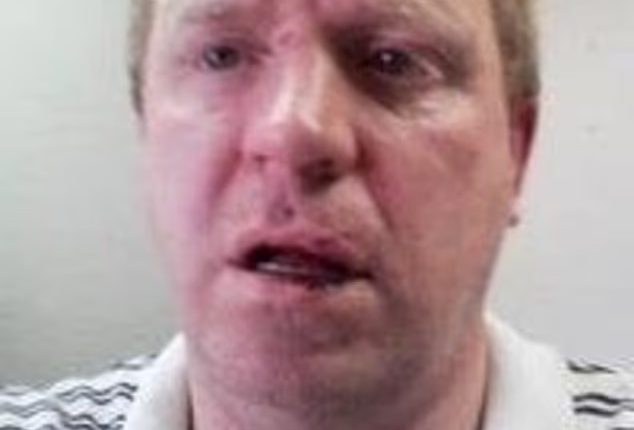 Close-up of a man's face.