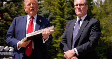 Donald Trump and Keir Starmer at the G7 Summit.