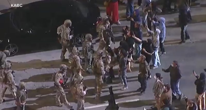 Protests erupt over Immigration and Customs Enforcement raids in Los Angeles, California