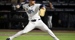 Rays pitcher carted off field and taken to hospital after foul ball into dugout hits him in face
