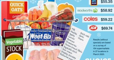 Supermarket comparison of grocery prices by Choice