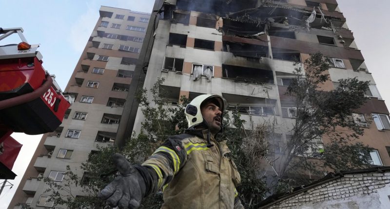 Residential building damaged in Israeli attack on Tehran