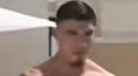 Revealed: Yob who knocked woman out with a chair during wild Ibiza poolside brawl is controversial footballer who scored in Wembley final just three weeks ago