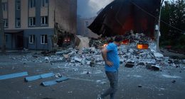 Russian drone and missile attacks kill 2 and wound 13 in Ukraine