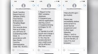 S.C. Department of Motor Vehicles warns residents of ticket text scam